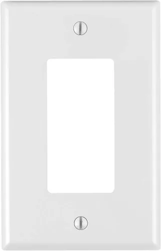 Miniatura 4 de Leviton 1-Gang 1-Decora Midway - Placa de pared de nailon (10 unidades, PJ26-WM, color blanco)