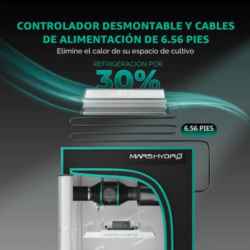Miniatura 5 de MARS HYDRO TS1000 150W Luz LED de cultivo para plantas de interior, con reflector patentado, luces regulables de 5 niveles, lámparas de crecimiento