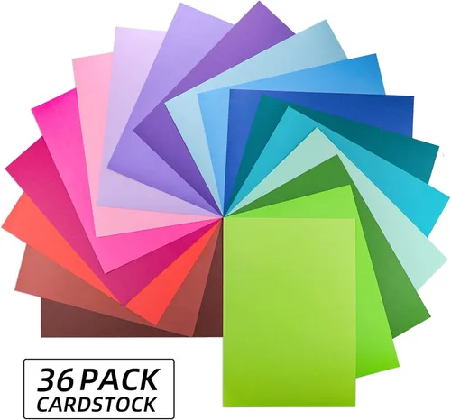 Miniatura 5 de Gocreate 36 hojas de papel adhesivo inteligente imprimible de colores, cartulina adhesiva gruesa y autoadhesiva A4, papel adhesivo liso