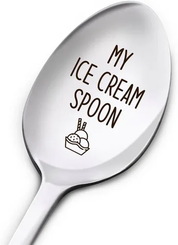 Miniatura 12 de My Yogurt Spoon - Cuchara grabada de acero inoxidable para mujeres, hombres, mamá, papá, abuela, abuelo, hermana, amigos