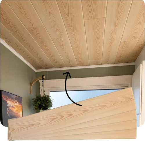 Miniatura 15 de LA Maison Ceilings WP106wg-12 - Tablones de techo de espuma para techo, 39 x 6 pulgadas, gris cálido, paquete de 12 (19.5 pies cuadrados/caja)