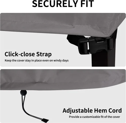 Miniatura 6 de Easy-Going Funda para silla de respaldo alto para exteriores, resistente a los rayos UV, impermeable, para muebles de césped, patio, con costuras