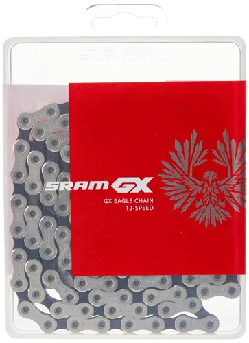 Miniatura 2 de Cadena SRAM GX Eagle de 12 velocidades de 126 eslabones con PowerLock, plateado/gris, eslabón sólido Cadenas de bicicleta