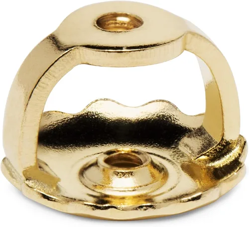 Miniatura 18 de Everyday Elegance Pendientes sólidos de oro blanco de 14 quilates con dos piezas de repuesto para parte trasera de arete Tornillo roscado para par