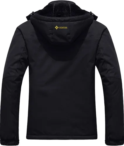 Miniatura 2 de GEMYSE Chaqueta impermeable de esquí para mujer, chaqueta de invierno con capucha, resistente al viento, para mujer