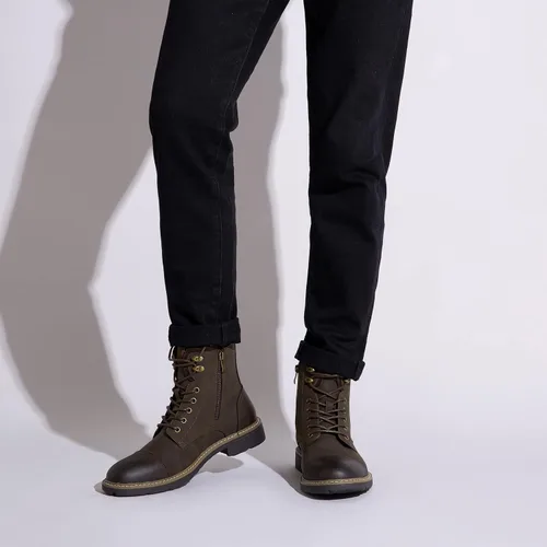Miniatura 8 de Vostey Botas de motocicleta para hombre, botas casuales para hombre, botas chukka impermeables para hombre