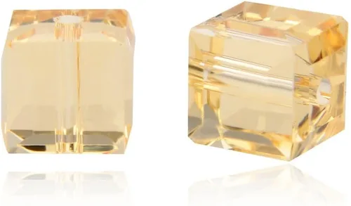 Miniatura 35 de 50 piezas Adabele cuentas austriacas de 6 mm de cristal facetado en cubo amatista sueltas, compatibles con cristales Swarovski Preciosa 5601 SSC611