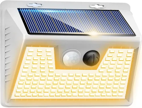 Miniatura 41 de Peasur Luces Solares para Exteriores con Sensor de Movimiento, 140 LED Luz Solar Alimentada por Energía Solar para Cerca Impermeable, 3 Modos