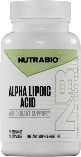 NutraBio Suplemento de ácido alfa lipoico (ALA): ácido alfa lipoico de 300 mg, apoya la salud antioxidante, puede aumentar la producción de energía