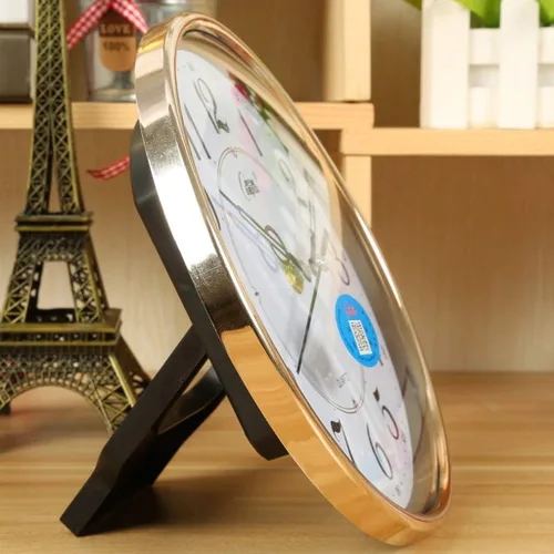 Miniatura 3 de Reloj de pared: cuarzo/batería y reloj de escritorio, de doble uso, silencioso, sin tictac, para el hogar, la cocina, la oficina, la escuela, reloj