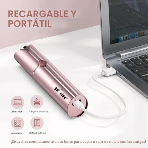 Miniatura 4 de Depilación facial para mujeres, removedor de vello facial eléctrico sin dolor recargable para cara, labios, barbilla con 2 cabezales de repuesto