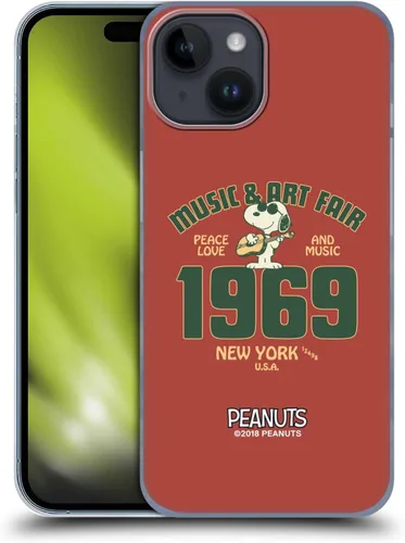 Miniatura 12 de Head Case Designs Funda rígida con licencia oficial de Peanuts Snoopy Woodstock Far Out Woodstock 50th compatible con Apple iPhone 15 Plus