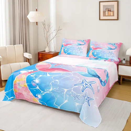 Miniatura 44 de Castle Fairy Juego de sábanas de motocross tamaño twin, juego de ropa de cama verde con diseño de panal ombré, decoración de habitación de niños