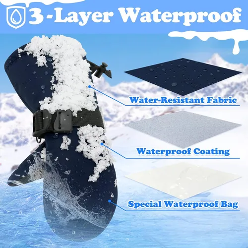 Miniatura 14 de Sarfel Manoplas para niños pequeños, guantes impermeables de nieve y esquí para niños, guantes de invierno para bebés con Thinsulate