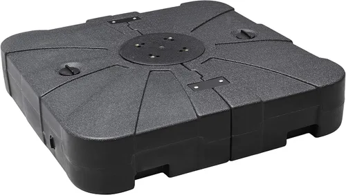 Miniatura 4 de LOKATSE HOME Base cuadrada para sombrilla de 220 libras, soporte ponderado de arena/agua para exteriores, soporte voladizo para terraza, jardín