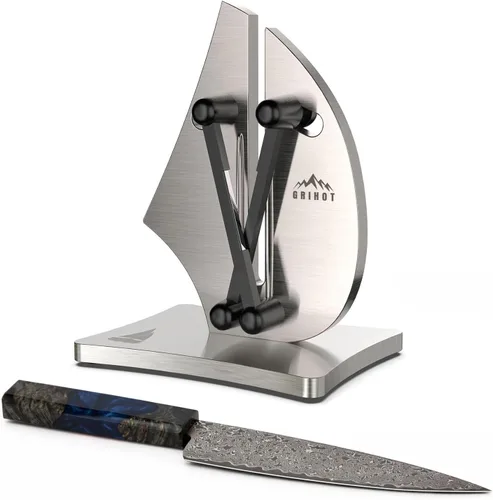 Miniatura 10 de VN3 - Afilador de cuchillos profesional Diseño de velero aerodinámico de 3 acciones para afilar cuchillos sin esfuerzo, la herramienta definitiva