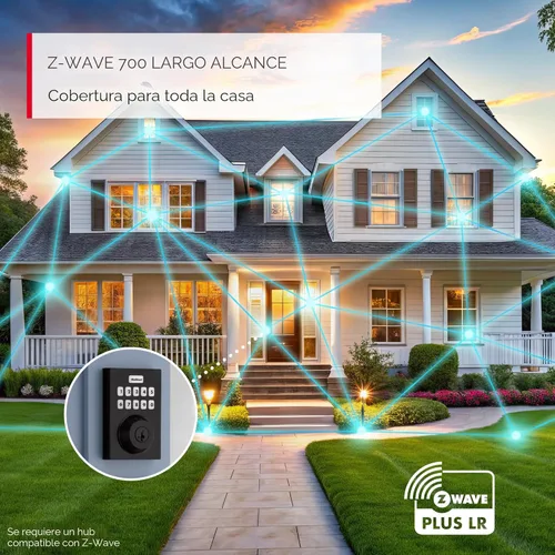 Miniatura 3 de Kwikset HomeConnect 620 Z-Wave Cerradura Inteligente con Teclado de Largo Alcance Habilitado, Entrada Conveniente sin Llave, Códigos de Usuario