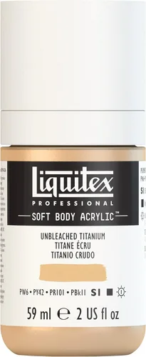 Miniatura 103 de Liquitex Professional Soft Body - Pintura acrílica, botella de 2 onzas (59 ml), blanco titanio Titanio Blanco