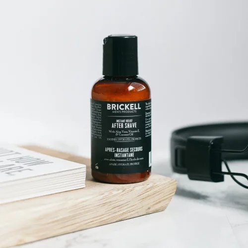 Miniatura 3 de Brickell Alivio Instantáneo Aftershave para Hombres, Bálsamo Natural y Orgánico Calmante para Después del Afeitado para Evitar Quemaduras