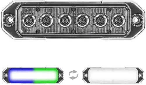 Miniatura 11 de Super Take Down Z-6 TIR LED de montaje en superficie estroboscópica de emergencia y luces de trabajo/TD de advertencia - Luz de rejilla de policía