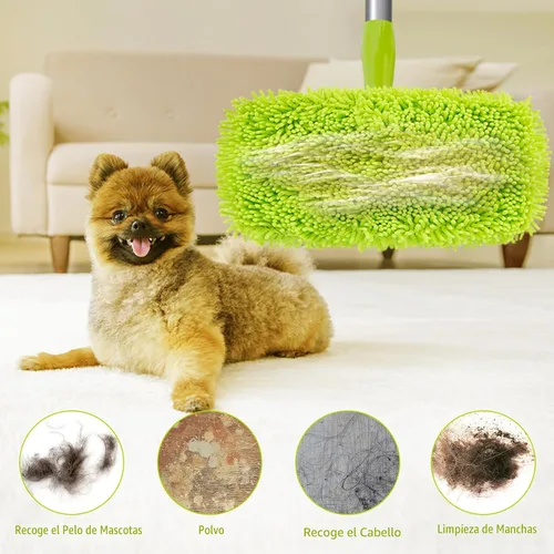 Miniatura 7 de Unoutur Paños de barrido en seco reutilizables de microfibra Compatibles con Swiffer Sweeper Mopa de limpieza con repuestos de almohadillas