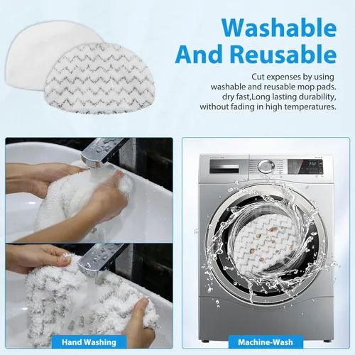 Miniatura 4 de Paquete de 6 Almohadillas de Repuesto para Trapeador de Vapor para Bissell Powerfresh Steam Mop 1940 1806 1544 2075 2685A 2181 2814 Series