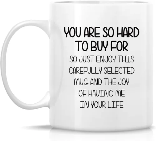 Miniatura 2 de Retreez Taza divertida – You Are So Hard to Buy For Enjoy This Mug and the Joy - Tazas de café de cerámica de 11 onzas, sarcasmo, sarcástico