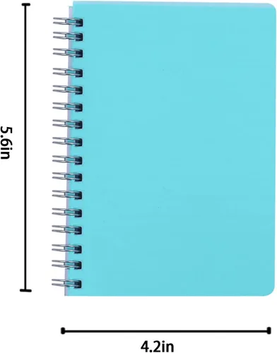 Miniatura 6 de Cuaderno de Espiral, Paquete de 3 Cuadernos Pequeños 4.3''x 5.7'', Mini Diario Rayado, 480 Páginas, Suministros Escolares Universitarios Cuaderno