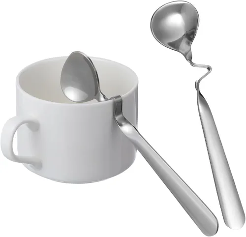 OSALADI Cucharas de servir, cucharadas de 2 piezas de mermelada de acero inoxidable, cucharadita multifuncional, cuchara mezcladora de café con miel