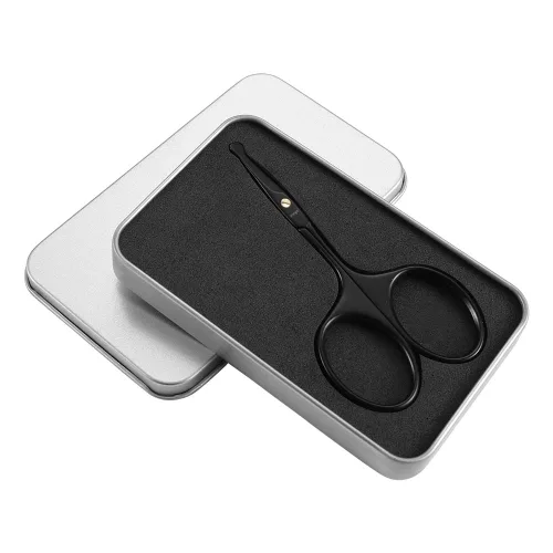 Miniatura 6 de LIVINGO Tijeras de pelo de nariz prémium de 3.75 pulgadas, cuchillas de seguridad curvadas con punta redondeada para recortar pequeños detalles