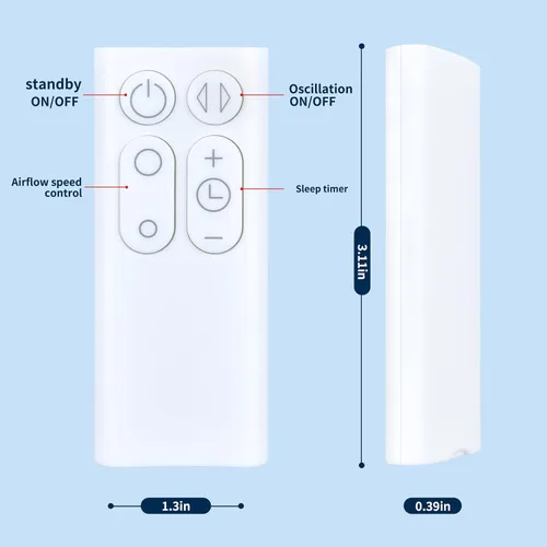 Miniatura 7 de Control remoto de ventilador de torre de repuesto compatible con Dyson Cool Fan AM06 AM07 AM08 (número de pieza: 965824-01)