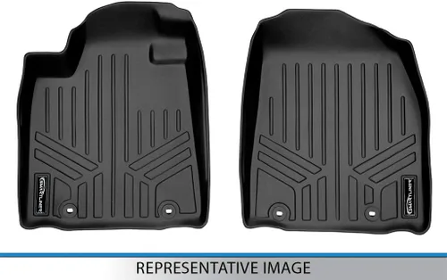 Miniatura 4 de SMARTLINER Alfombrillas de Piso de Ajuste Personalizado Juego de Revestimiento de Primera Fila Compatible con Ford F-150 2015-2025