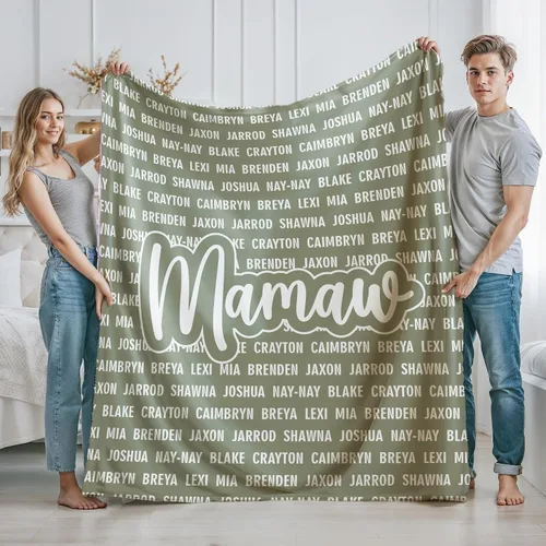 Miniatura 6 de Personalized Grandma Blanket, Gifts for Grandmother from Grand Kids, Name Blankets for Mimi, Gigi, Nana (Grandma 01)