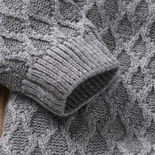 Miniatura 6 de Suéter de punto para bebé recién nacido, de manga larga, con gorro cálido