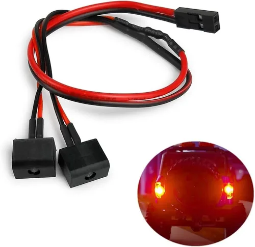 RCLIONS Luces traseras LED rojas actualización para 1/24 Axial SCX24 AXI00006 Bronco RC Truck Car