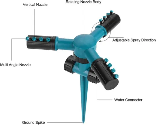 Miniatura 4 de Aspersor de agua, riego automático, para riego de césped, riego de patio
