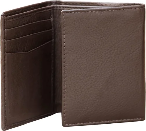 Miniatura 5 de ELIZO Billeteras Trifold para Hombres Cartera de Cuero REAL Slim Billetera Minimalista Compacto RFID Bloqueo - Java, Java, Trifold