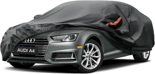 Miniatura 13 de Kayme Funda de automóvil de 6 capas para Audi A4 Sedan (2011-2023), impermeable para todo tipo de clima, cubierta exterior completa, protección