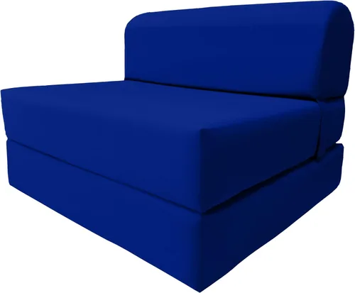 D & D Futon Furniture Chair cama plegable de espuma, sofá de estudio, colchón de espuma doblado (6 x 36 x 70 pulgadas, azul real)