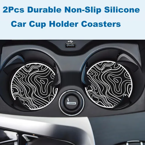 Miniatura 3 de Portavasos para automóvil, inserto de portavasos de silicona, portavasos antideslizantes universales, accesorios para el interior del automóvil