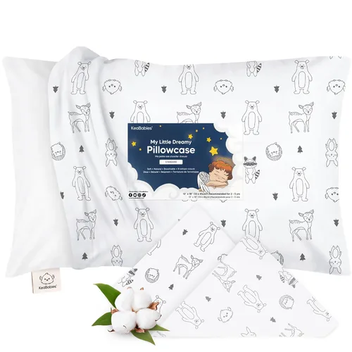 Miniatura 20 de KeaBabies Funda de almohada para niños pequeños de 13 x 18 pulgadas, funda de almohada de algodón orgánico para niños, niñas, funda de algodón suave