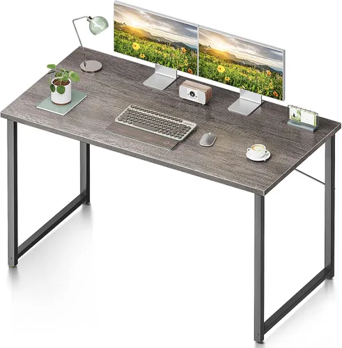 Coleshome Escritorio para computadora de 48 pulgadas, escritorio moderno de estilo simple para oficina en casa, escritorio de estudio para Roble gris