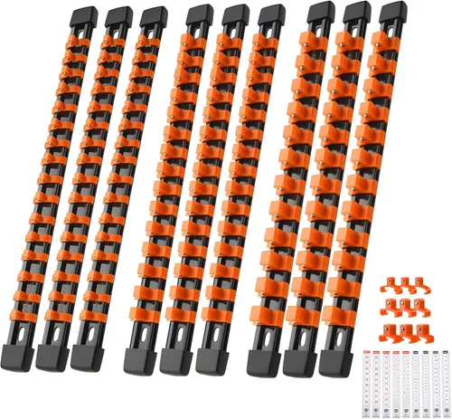 Miniatura 33 de Reniteco Organizador de Enchufes ABS - Juego de Soportes de Enchufes Gris, Juego de 12 Piezas de Soportes de Enchufes de Calidad Premium 1/4