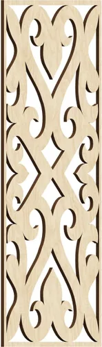Miniatura 176 de Keene Paneles de pared decorativos de madera con calado, 9 3/8 pulgadas de ancho x 24 3/8 pulgadas de alto x 1/4 de alto, roble rojo rojo (Red Oak)