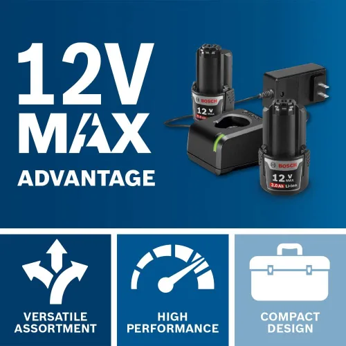 Miniatura 16 de Bosch CLPK22 – 120 - Kit combo de 2 herramientas (taladro/ desarmador y armador de impacto) con 2 baterías de iones de litio 12 -V, cargador