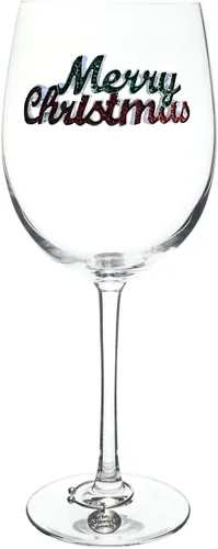 Miniatura 5 de THE QUEENS' JEWELS Copa de vino con pie con joyas de árbol de Navidad, 21 oz. - Única, cumpleaños, linda, divertida, vacaciones, sin pintar