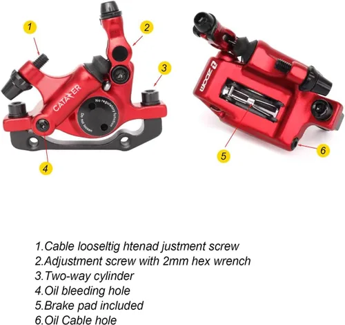Miniatura 4 de Pinzas de freno de disco hidráulico para bicicleta de carretera XTECH HB-100, frenos de disco MTB para bicicleta de montaña, frenos de disco E-Bike