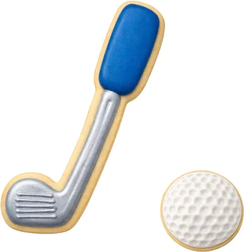 Miniatura 2 de Juego de 2 cortadores de galletas Hole In One – Club de golf, cortadores de galletas de bola redonda hechos a mano en los Estados Unidos de acero