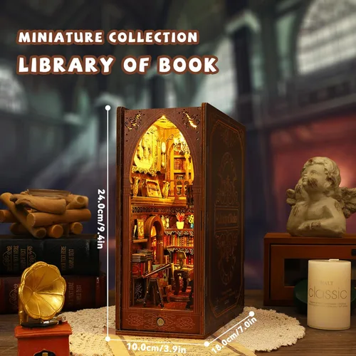 Miniatura 2 de Flever Kit en Miniatura DIY Book Nook para Casa de Muñecas, Decoración de Inserto DIY Booknook para Estantería, Kit en Miniatura de Madera 3D