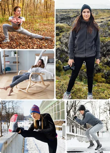 Miniatura 5 de BALEAF Pantalones deportivos con forro polar para mujer, resistentes al agua, térmicos, para senderismo, pantalones deportivos para correr, ropa